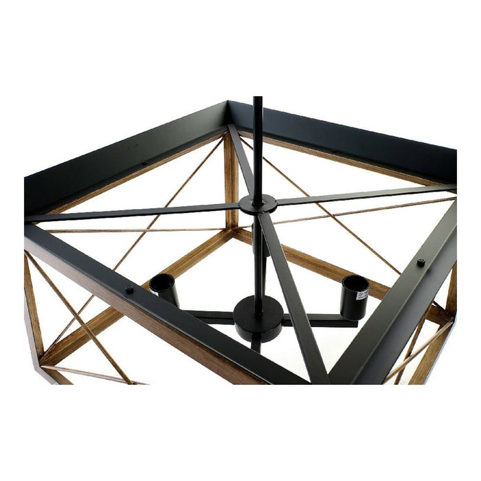 Lustră DKD Home Decor Maro Negru Lemn Metal 220 V 50 W (50 x 50 x 130 cm)