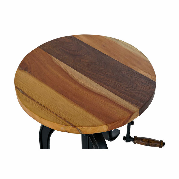 Masa laterală DKD Home Decor Negru Natural Lemn Metal 45 x 45 x 42 cm