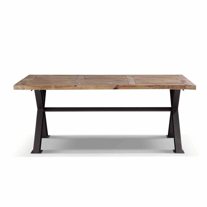 Masă de Sufragerie DKD Home Decor Metal Fier Lemn Reciclat 200 x 100 x 78 cm