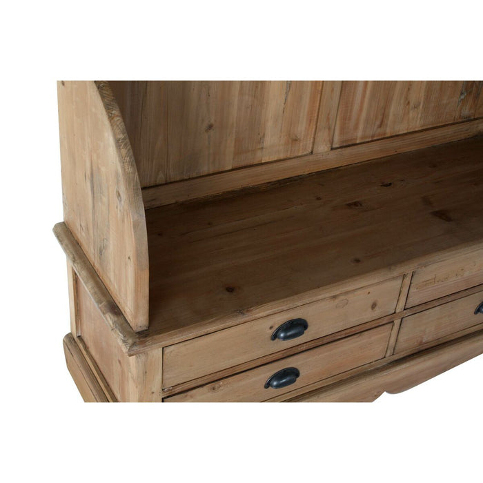 Mobilier pentru Hol DKD Home Decor Maro Negru Multicolor Lemn Pin Oglindă 124 x 40 x 200 cm