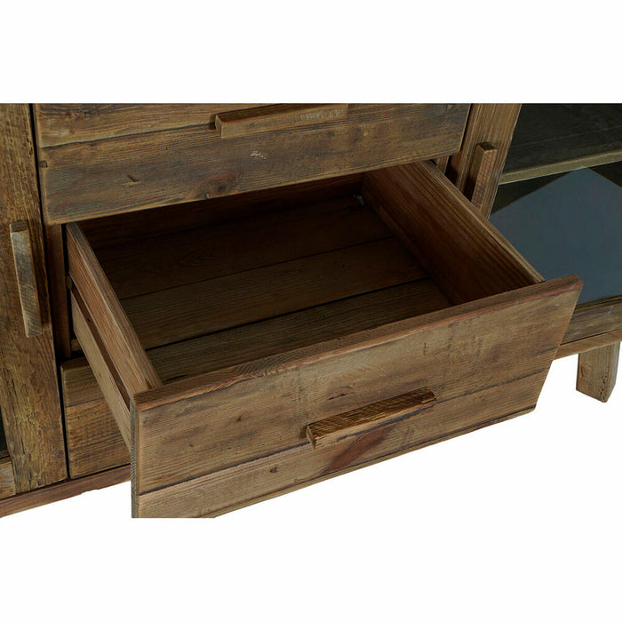 Servantă DKD Home Decor   Natural Lemn Geam Lemn Reciclat 160 x 48 x 85 cm