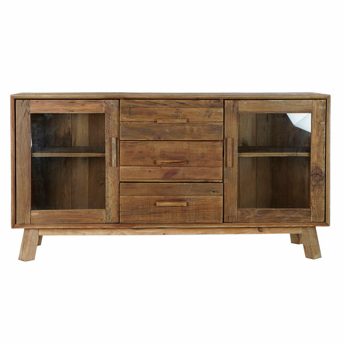 Servantă DKD Home Decor   Natural Lemn Geam Lemn Reciclat 160 x 48 x 85 cm