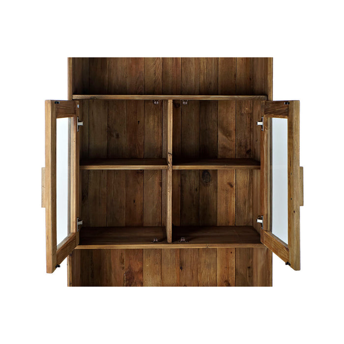 Raft DKD Home Decor Geam Natural Lemn Reciclat 4 Rafturi (90 x 40 x 160 cm)