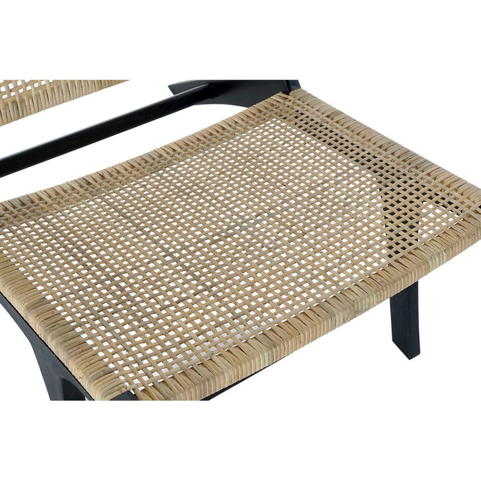 Fotoliu DKD Home Decor Negru Natural Lemn Tec 65 x 78 x 68 cm