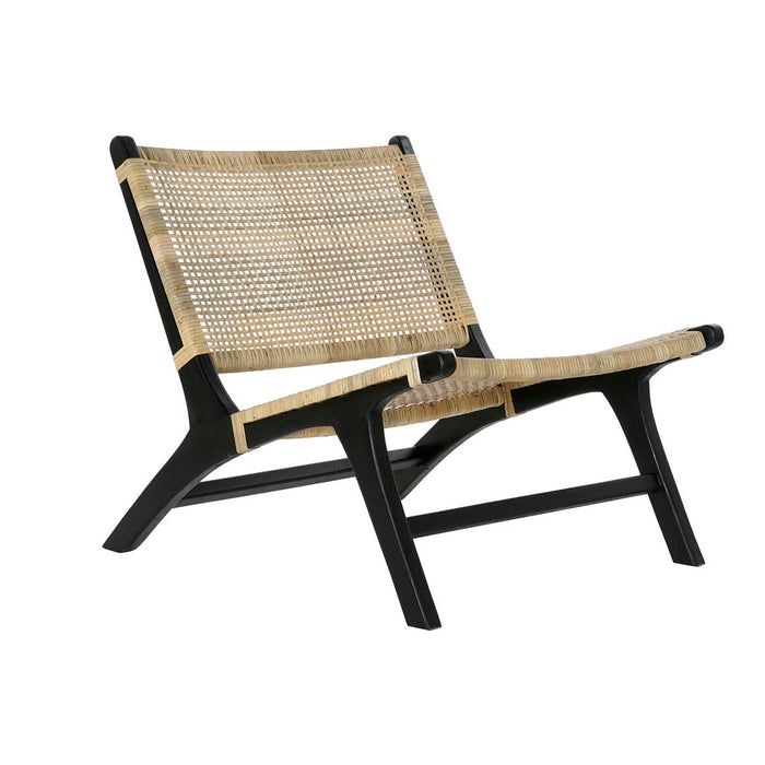 Fotoliu DKD Home Decor Negru Natural Lemn Tec 65 x 78 x 68 cm