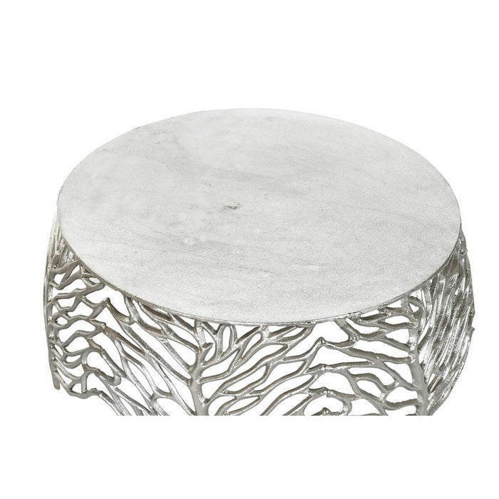 Masa laterală DKD Home Decor Aluminiu (2 pcs) (52 x 52 x 25 cm) (63.5 x 63.5 x 30.5 cm)