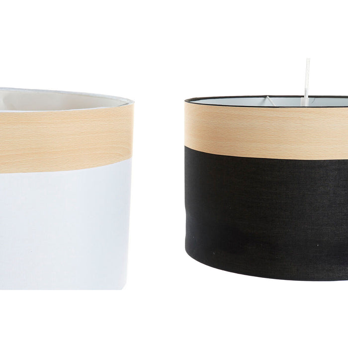 Lustră DKD Home Decor Alb Negru Multicolor Argintiu Natural Metal 50 W Scandi 220 V 30 x 40 cm 38 x 38 x 25 cm (2 Unități)