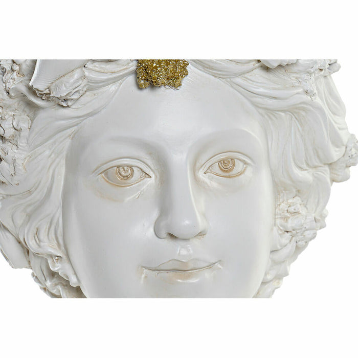Ghiveci DKD Home Decor Femeie Auriu* Alb Rășină (23 x 23 x 30 cm)