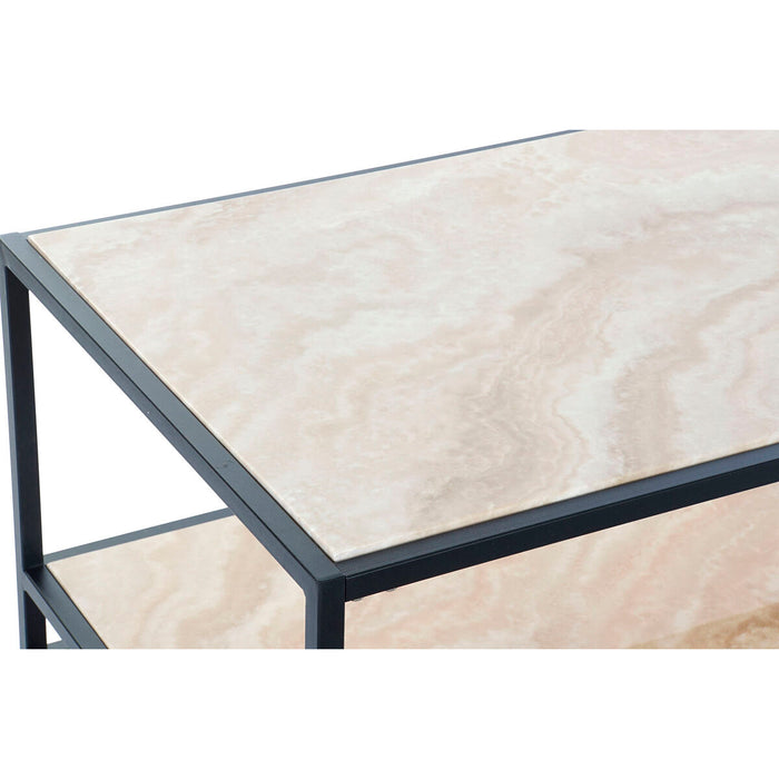 Masa laterală DKD Home Decor Oțel Argintiu Lemn MDF (120 x 60 x 45 cm)