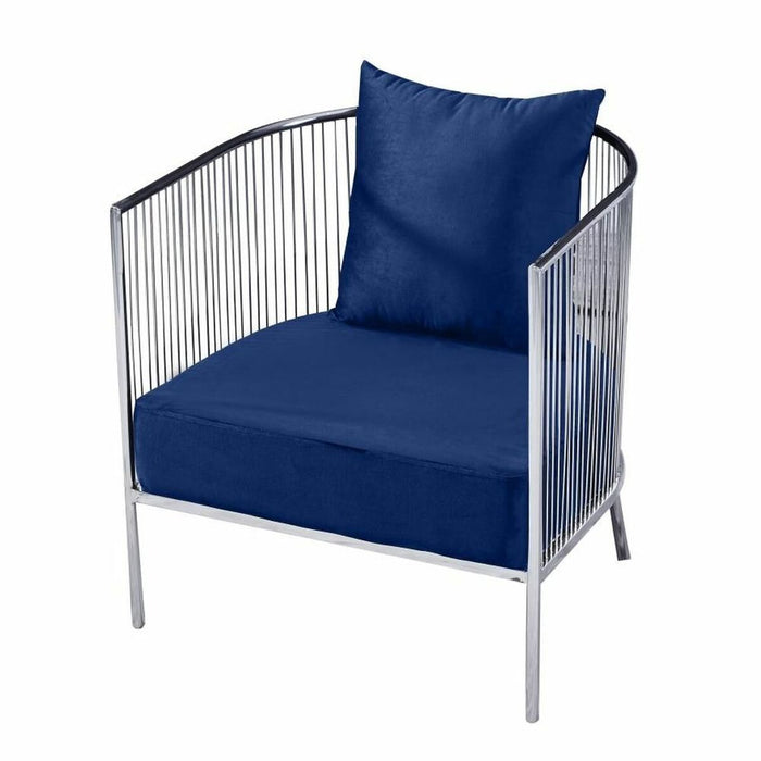 Fotoliu DKD Home Decor Poliester Oțel Bleumarin (66 x 69 x 70 cm)