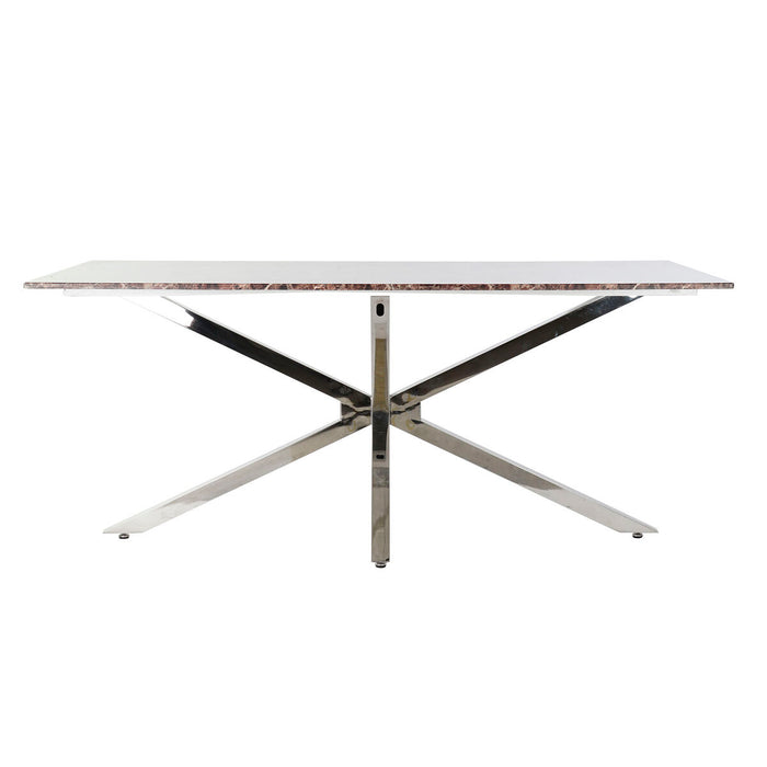 Masă de Sufragerie DKD Home Decor Marmură Oțel (180 x 90 x 76 cm)