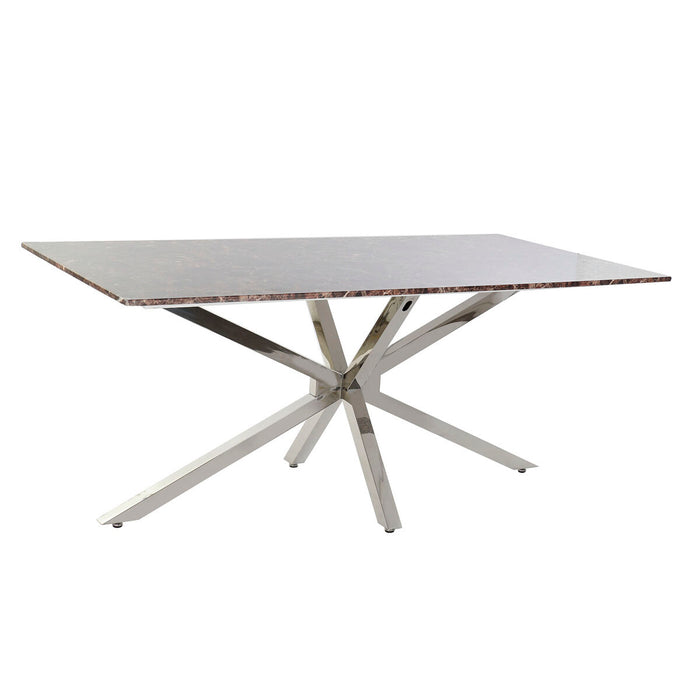 Masă de Sufragerie DKD Home Decor Marmură Oțel (180 x 90 x 76 cm)