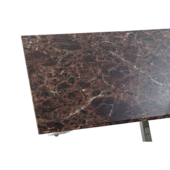 Masa de Cafea DKD Home Decor Argintiu Marmură Oțel Plastic 130 x 80 x 45 cm