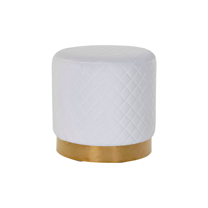 Suport pentru Picioare DKD Home Decor Alb Poliester Lemn MDF (41 x 41 x 41 cm)