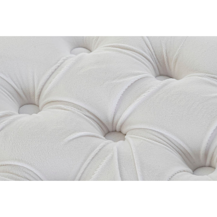 Suport pentru Picioare DKD Home Decor Alb Poliester Lemn MDF (78 x 78 x 40 cm)