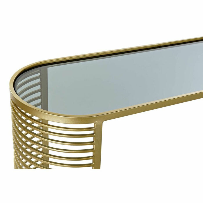 Consolă DKD Home Decor Auriu* Metal Geam 106,5 x 31 x 79,5 cm