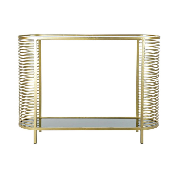 Consolă DKD Home Decor Auriu* Metal Geam 106,5 x 31 x 79,5 cm
