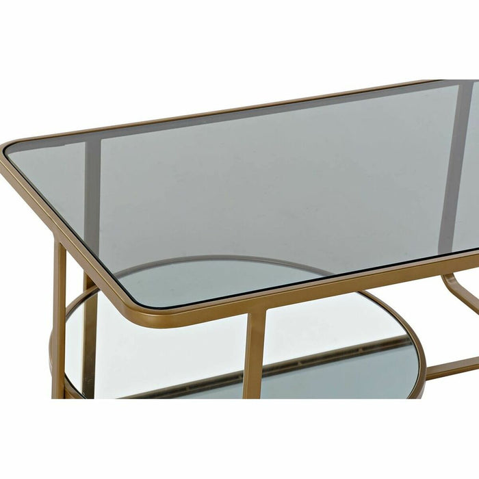 Masa de Cafea DKD Home Decor Metal Geam 90 x 50 x 35 cm