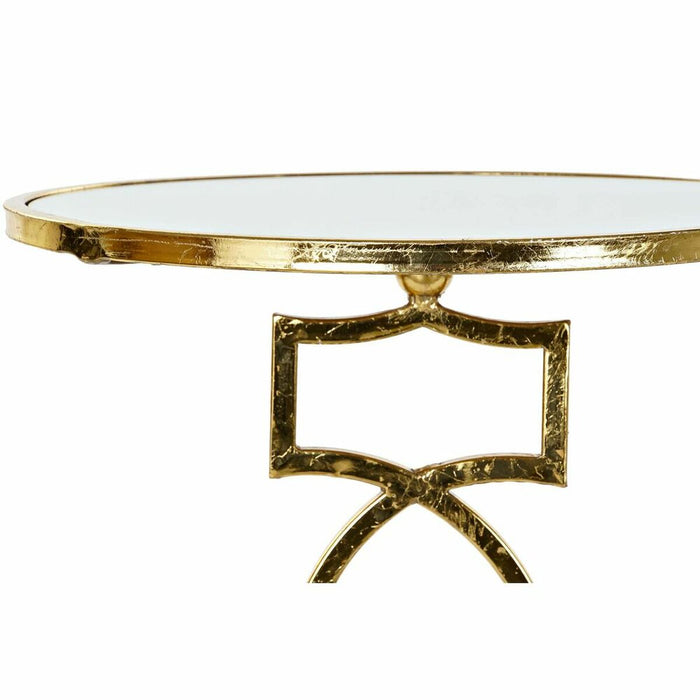 Masa laterală DKD Home Decor Oglindă Auriu* Metal (41 x 41 x 64 cm)