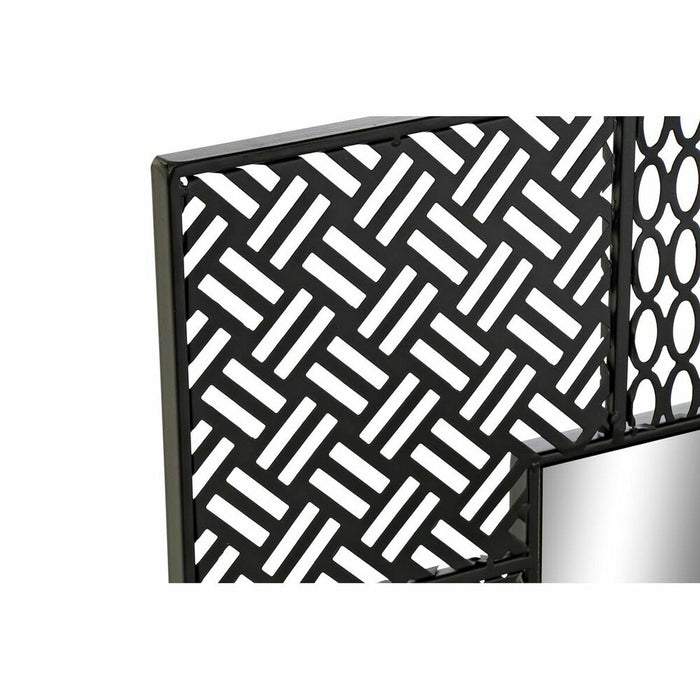 Oglindă de perete DKD Home Decor Oglindă Negru Metal (66 x 1,5 x 92 cm)