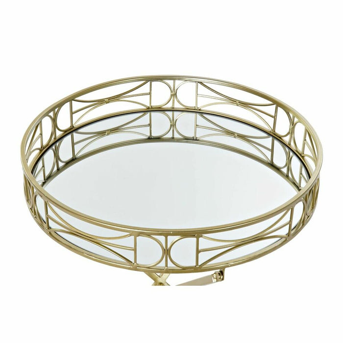 Masa laterală DKD Home Decor Oglindă Auriu* Metal (48,5 x 48,5 x 58,5 cm)