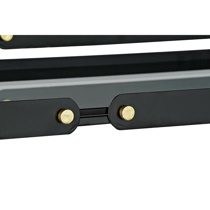Consolă DKD Home Decor Negru Metal Geam 107,5 x 32,5 x 80,5 cm