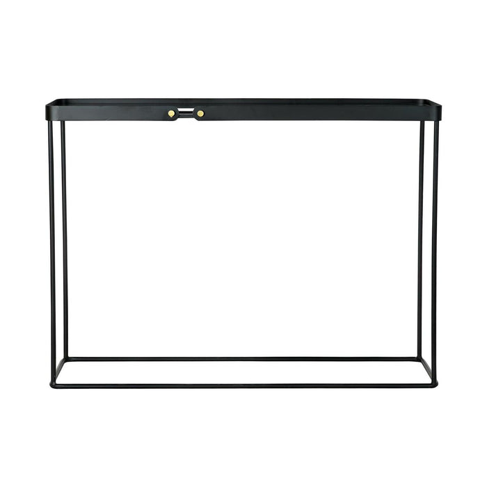 Consolă DKD Home Decor Negru Metal Geam 107,5 x 32,5 x 80,5 cm