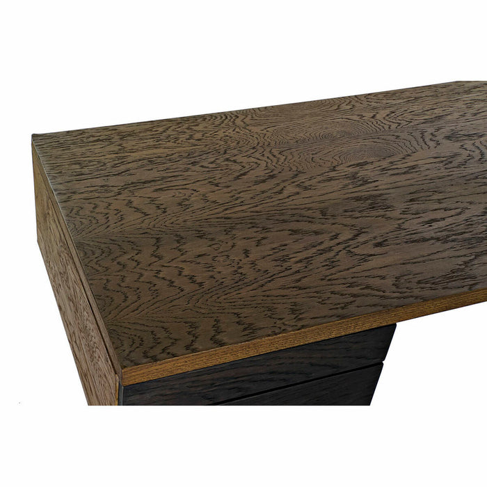 Birou DKD Home Decor Metal Dub Maro închis (140 x 60 x 77 cm)