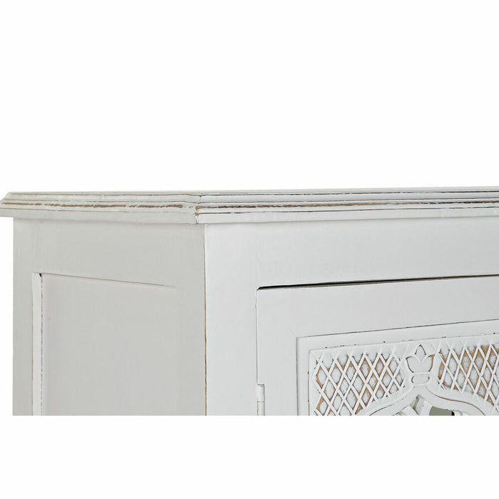 Servantă DKD Home Decor   Alb Lemn de mango Oglindă 122 x 39 x 77 cm