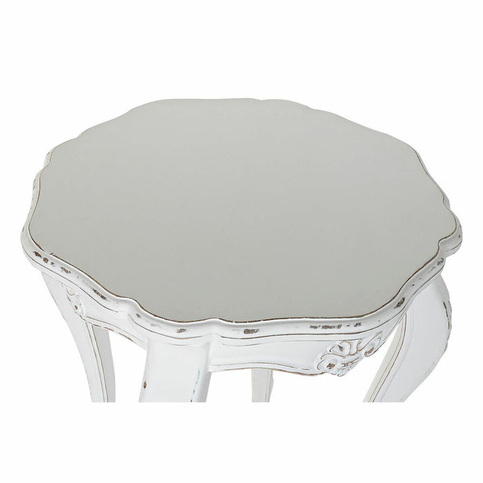 Masa laterală DKD Home Decor Lemn Alb Lemn de mango (61 x 61 x 76 cm)