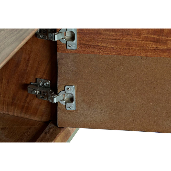 Mobilă TV DKD Home Decor Maro Negru Salcâm (130 x 42 x 49 cm)