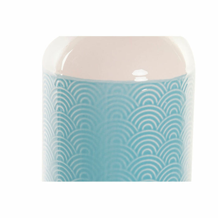 Vază DKD Home Decor 8424001829408 Albastru Alb 13 x 13 x 41 cm Dolomite Mediterană (2 Unități)