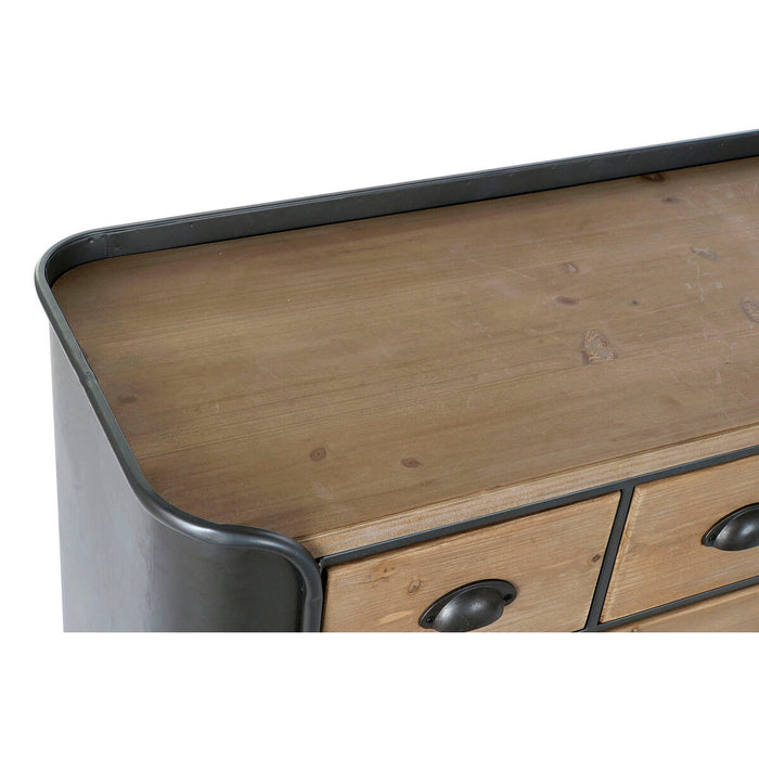 Comodă DKD Home Decor Gri Natural Metal Brad Loft 97 x 37 x 79 cm