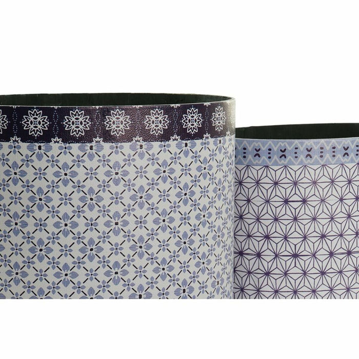 Set de găleată DKD Home Decor Albastru Lemn (31,5 x 23 x 35,3 cm)