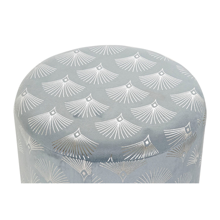 Suport pentru Picioare DKD Home Decor Albastru Poliester Metal Auriu* (35 x 35 x 43 cm)