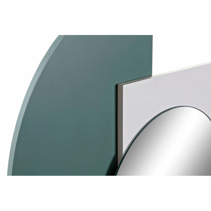 Oglindă de perete DKD Home Decor Albastru Alb Roșu Turquoise Lemn Geam Lemn MDF Modern 46,5 x 2,5 x 45 cm (2 Unități)