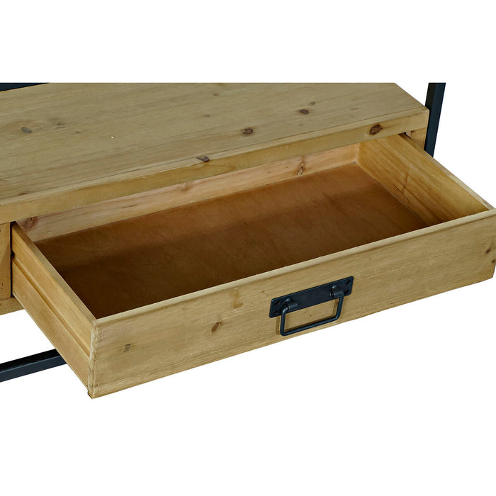 Masa de Cafea DKD Home Decor Metal Geam Brad (120 x 60 x 40 cm)