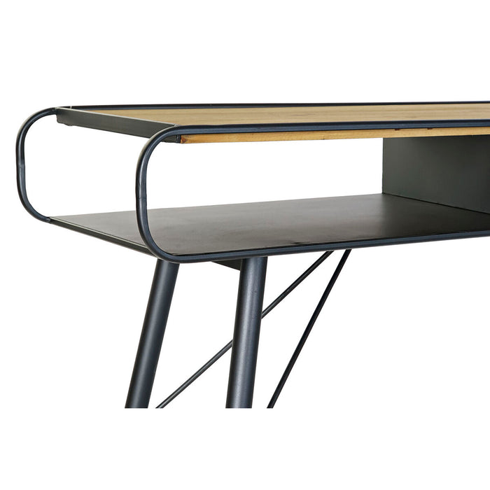 Consolă DKD Home Decor Negru Metal Brad Maro Deschis (120 x 38 x 78 cm)