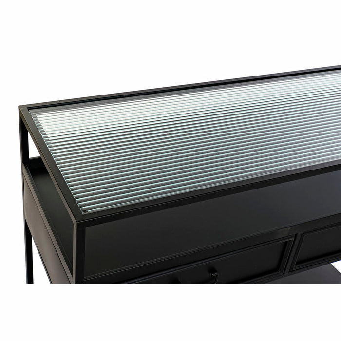 Consolă DKD Home Decor 8424001831364 Negru Multicolor Metal Geam 100 x 40 x 76 cm