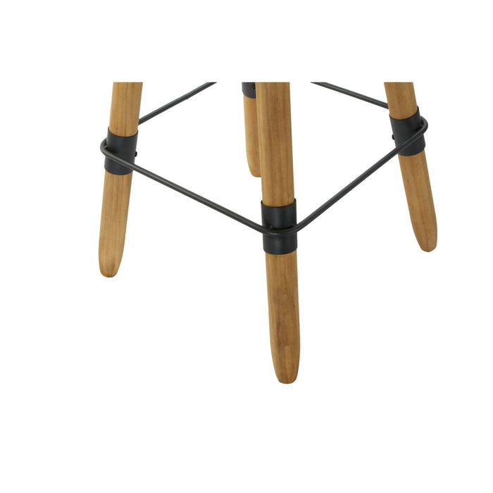 Masa laterală DKD Home Decor 8424001831456 60 x 60 x 105 cm Natural Negru Metal Lemn