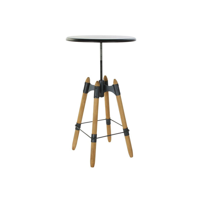Masa laterală DKD Home Decor 8424001831456 60 x 60 x 105 cm Natural Negru Metal Lemn