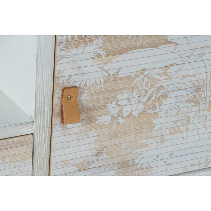 Mobilă TV DKD Home Decor Alb Lemn Bambus (140 x 40 x 51 cm)