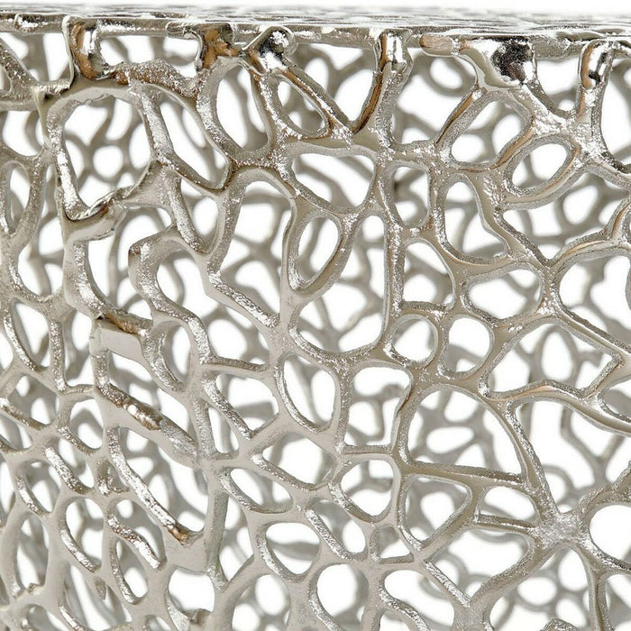 Masa laterală DKD Home Decor Argintiu Aluminiu Plastic 76 x 76 x 33 cm