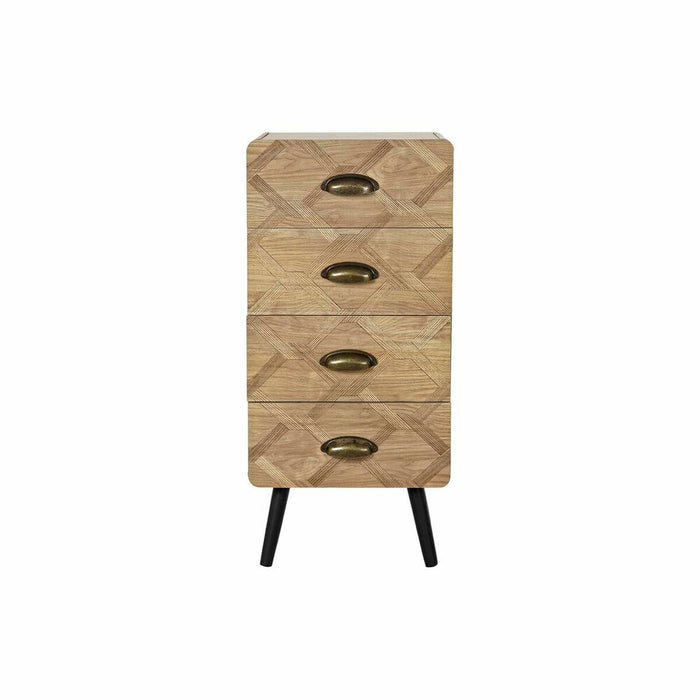 Dulap cu Sertare DKD Home Decor Natural Negru Metal MDF (37 x 30 x 80 cm)