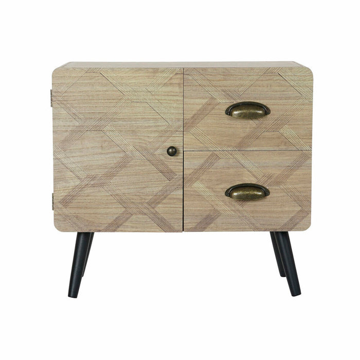 Dulap cu Sertare DKD Home Decor Natural Negru MDF (60 x 30 x 56 cm)