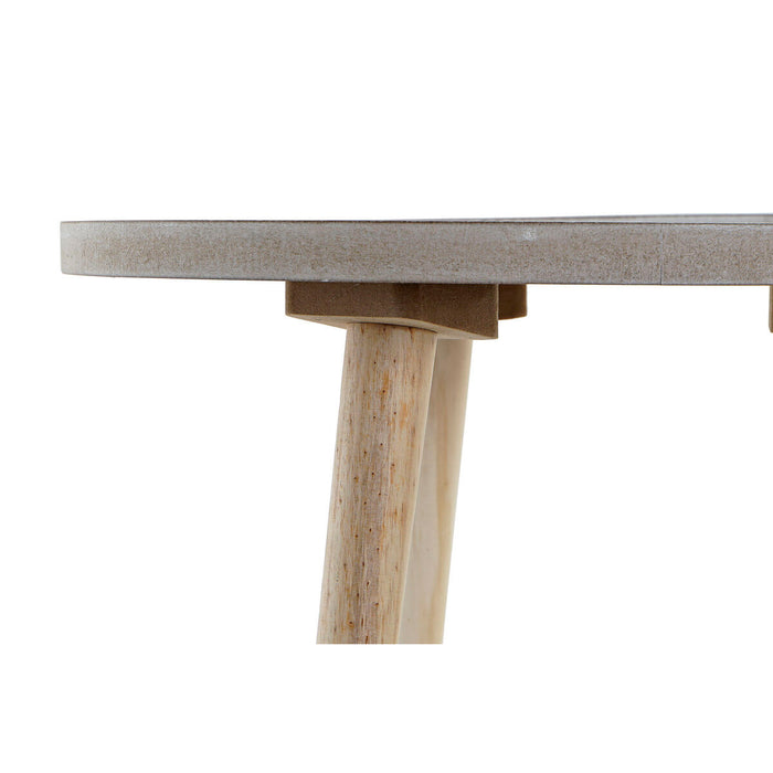 Masa laterală DKD Home Decor Natural Negru 40 x 40 x 41 cm Lemn MDF