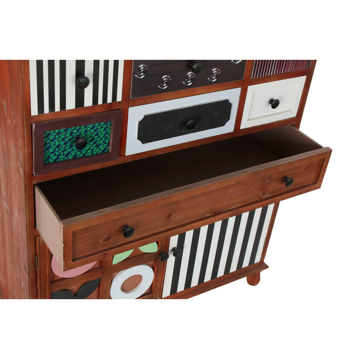 Dulap cu Sertare DKD Home Decor Maro Multicolor Lemn Lemn MDF Modern 90 x 40 x 104 cm