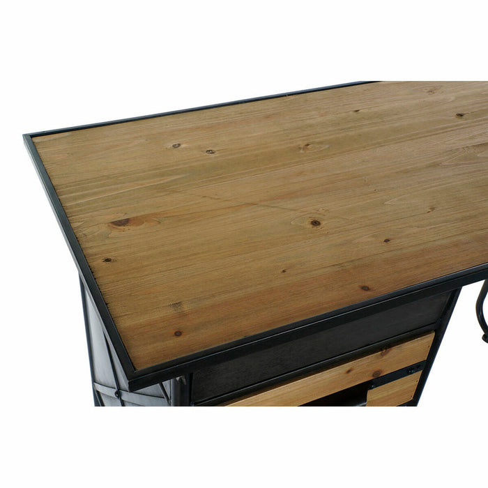 Birou DKD Home Decor Natural Negru Metal 120 x 50 x 80 cm Lemn MDF