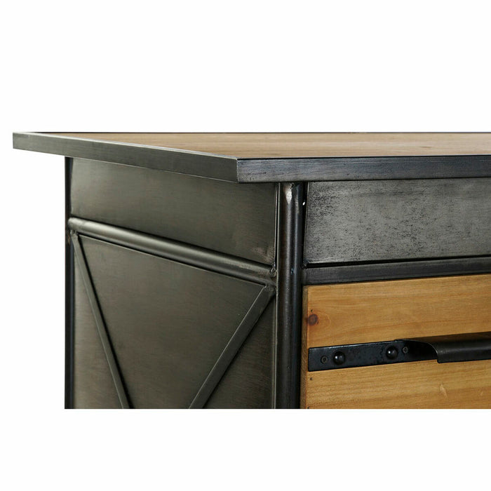 Birou DKD Home Decor Natural Negru Metal 120 x 50 x 80 cm Lemn MDF