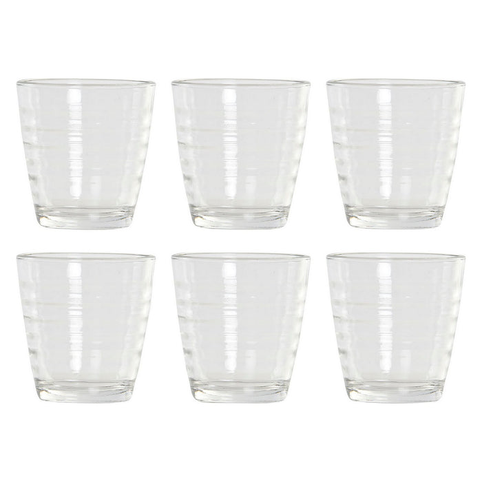 Set de pahare DKD Home Decor Multicolor Transparent Geam Plastic 250 ml (6 pcs)
